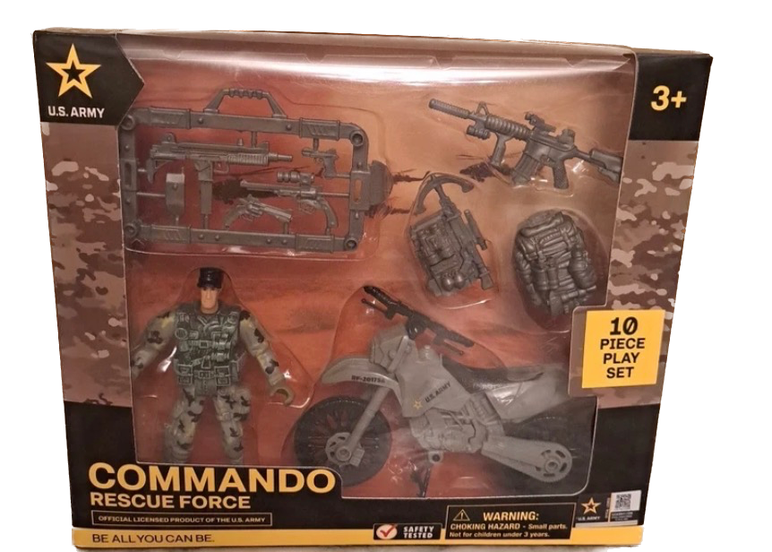 Official US Army Commando Rescue Force | 10-Piece Military Play Set