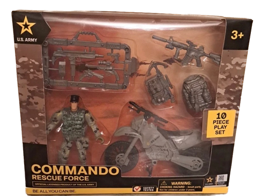 Official US Amy Commando Rescue Force | 10 Pieces Play Set