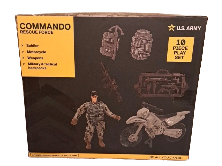 Official US Army Commando Rescue Force | 10-Piece Military Play Set