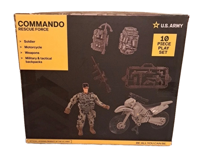 Official US Army Commando Rescue Force | 10-Piece Military Play Set