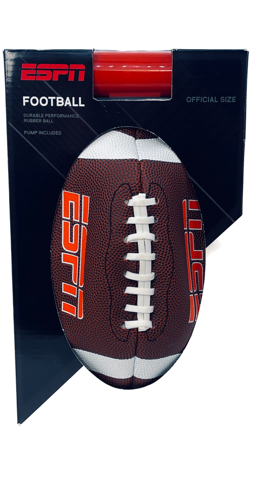 ESPN Football | Durable Performance Rubber Ball | Full Size