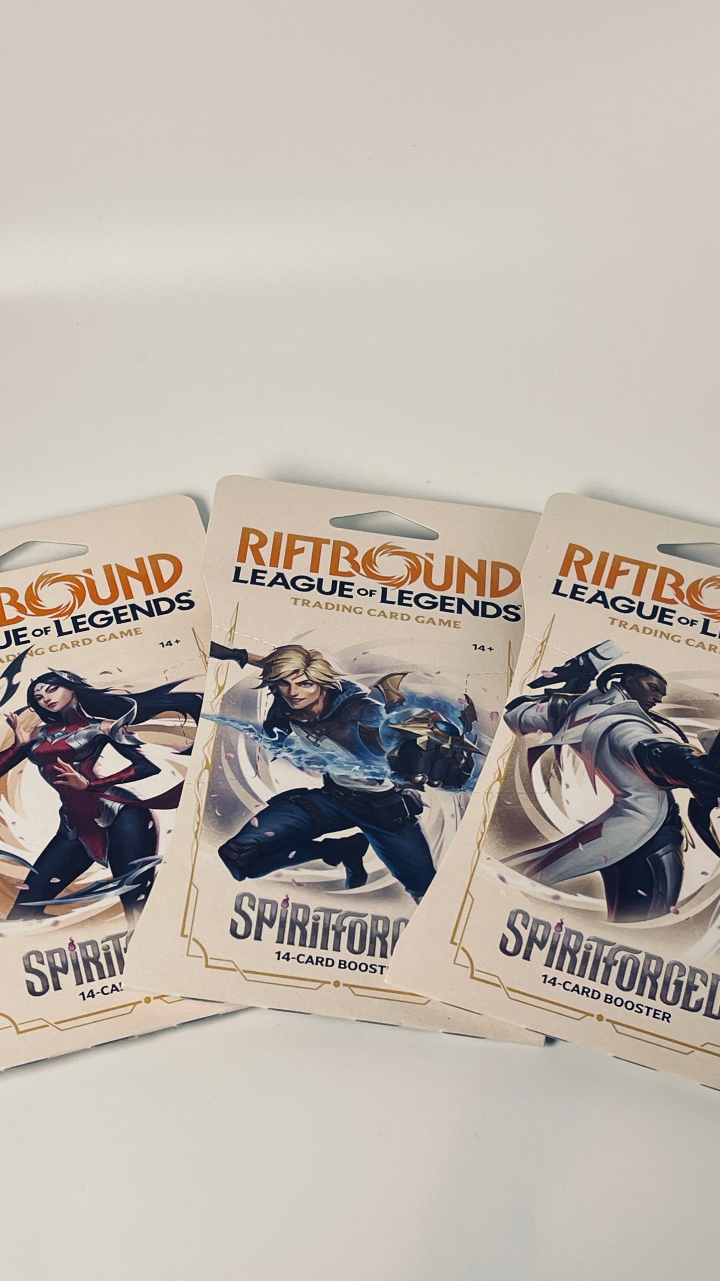 Riftbound: League of Legends TCG | Spiritforged Sleeved Booster | 3-Pack (14 Cards Each)