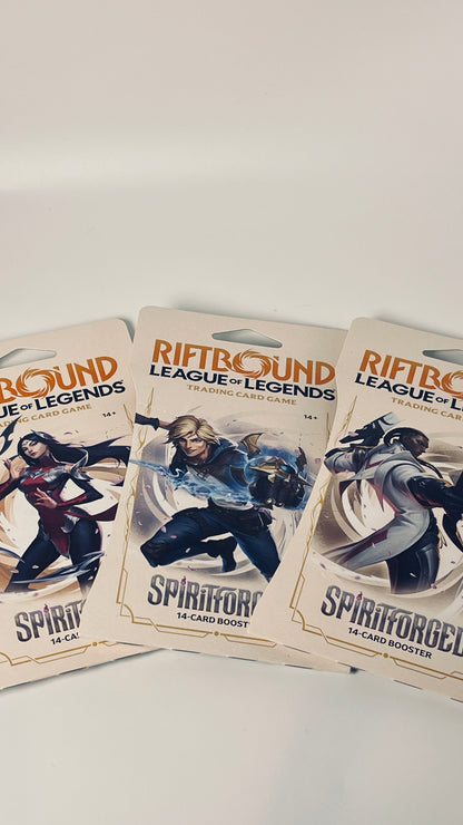 Riftbound: League of Legends TCG | Spiritforged Sleeved Booster | 3-Pack (14 Cards Each)