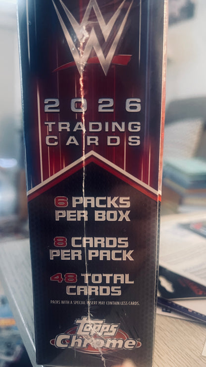 2026 Topps Chrome | WWE Wrestling | Sealed Mega Box | 48 Total Cards