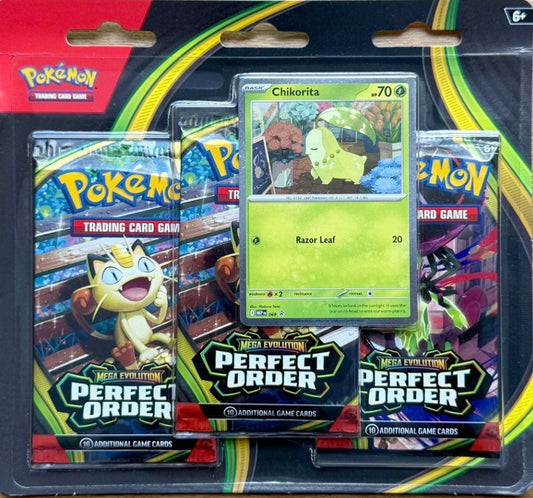 Pokemon TCG | Mega Evolution | Perfect Order | 3 PK Blister