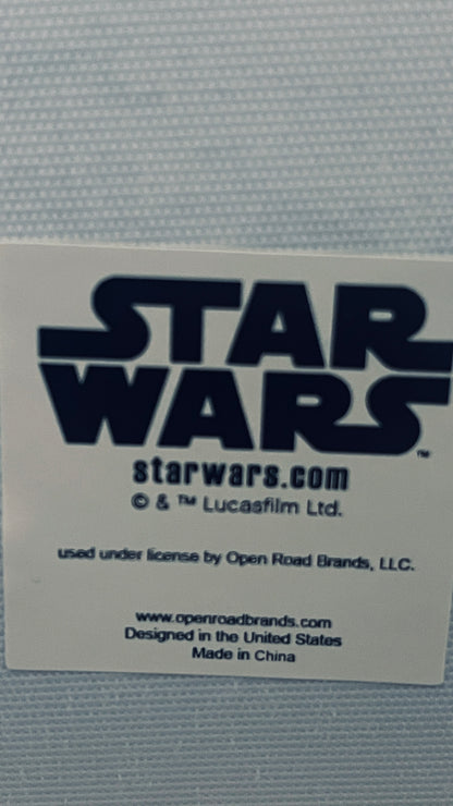 Star Wars logo on a gray background