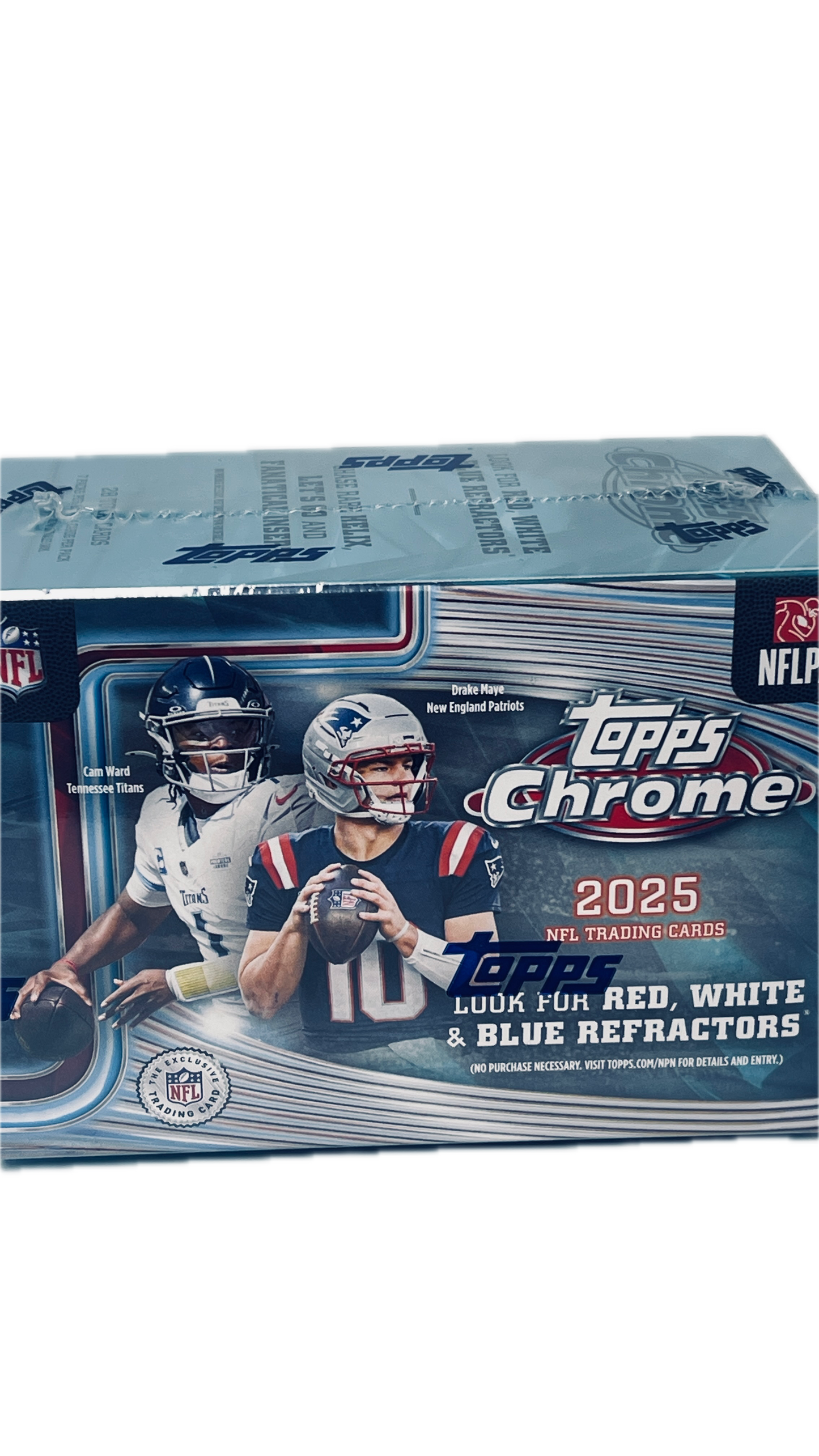 Topps Chrome 2025 NFL Trading Cards Value Box | Look for RWB Refractors