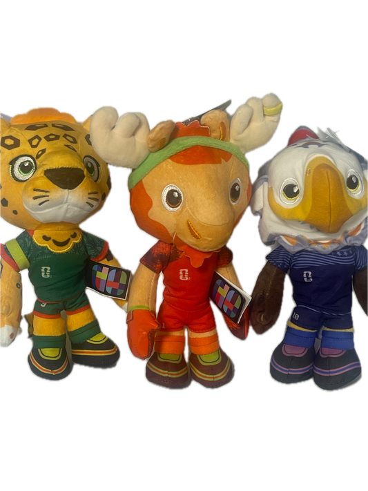 FIFA World Cup 2026 8" Mascot Plush Set of 3 | Zayu, Maple & Clutch by Jazwares