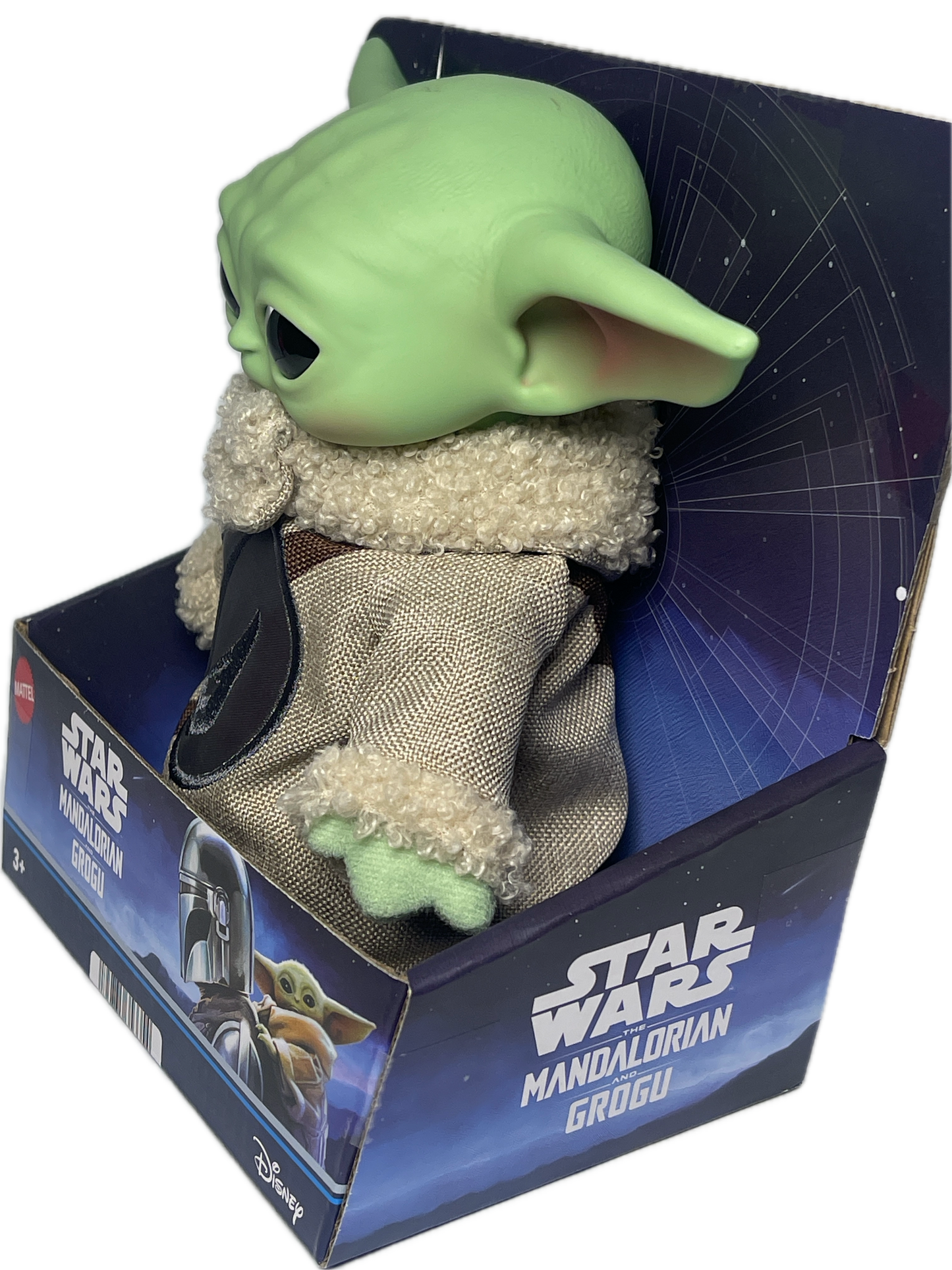 Green alien toy in a 'Star Wars' branded box