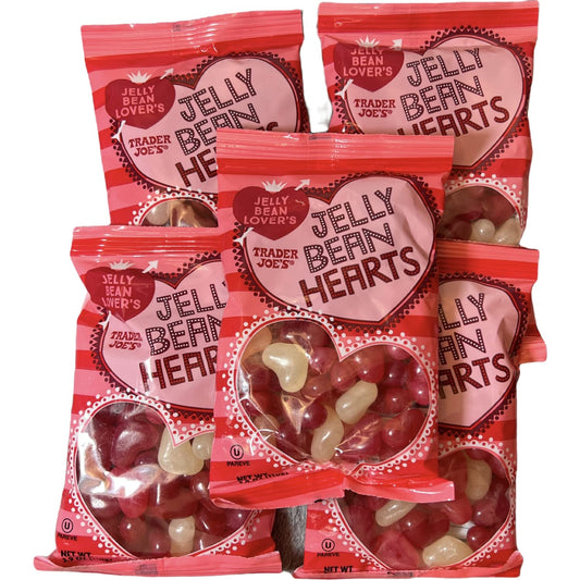 Trader Joe's Jelly Bean Lover's Hearts - Pack of 5 (Valentine's Day Candy)