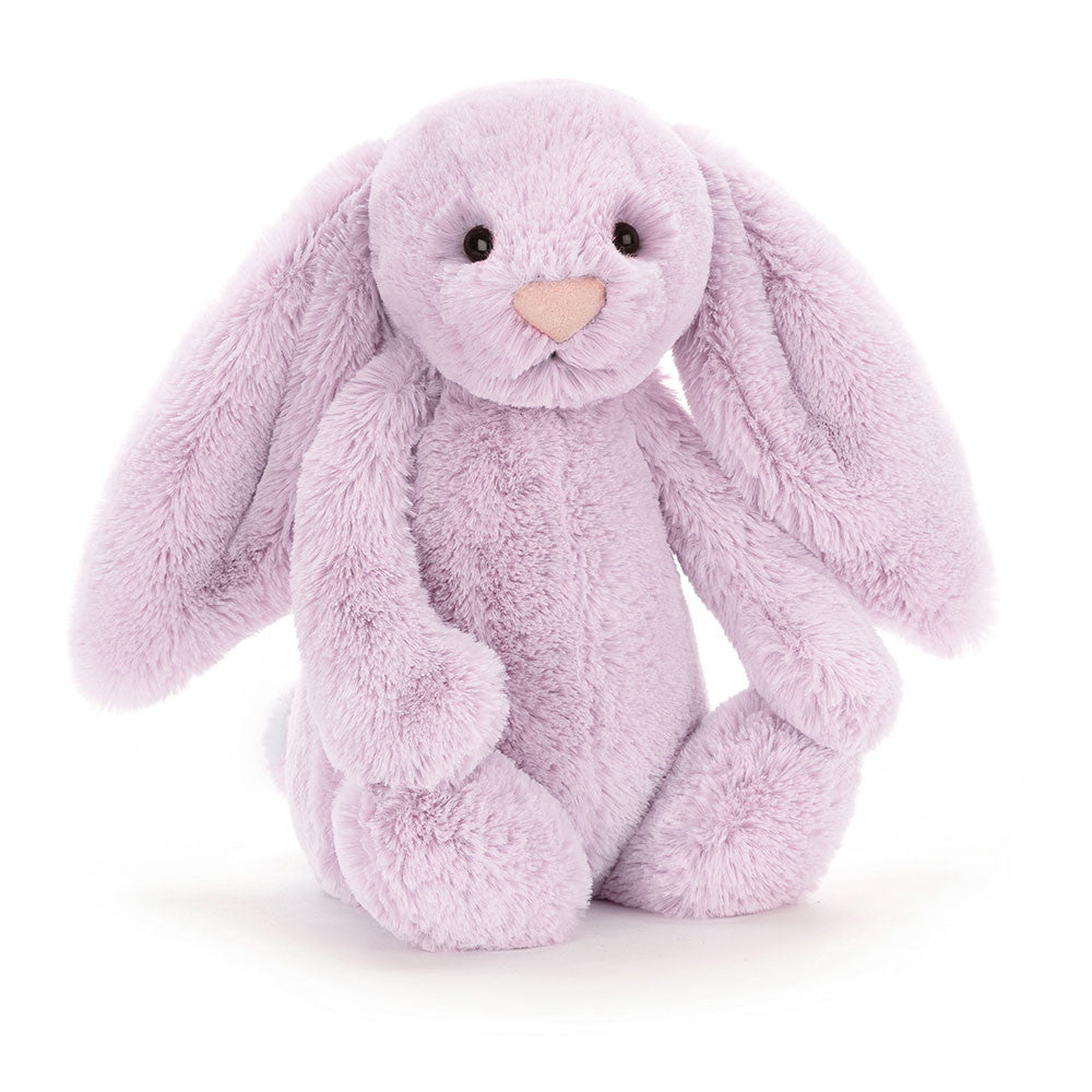 Jellycat BASHFUL lilac BUNNY - Medium with Dust Cover