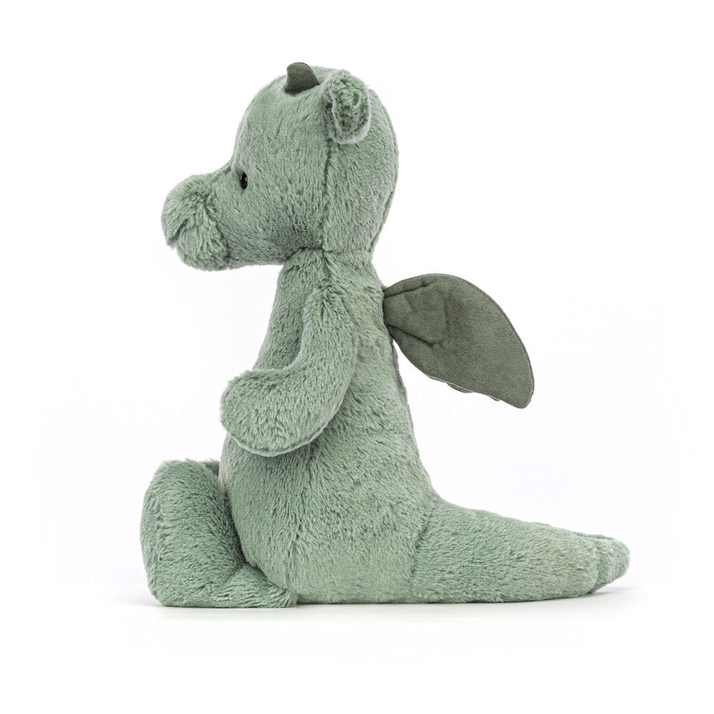 Jellycat Bashful Dragon Plush Toy with Dust Cover - Soft & Cuddly Stuffed Animal