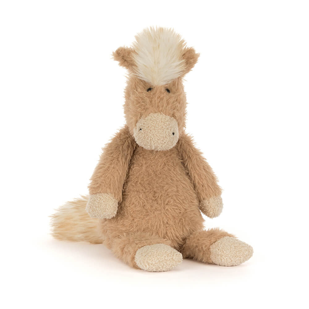 Jellycat Canterneigh Pony - Front View Caramel Plush