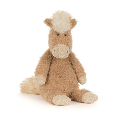 Jellycat Canterneigh Pony - Front View Caramel Plush