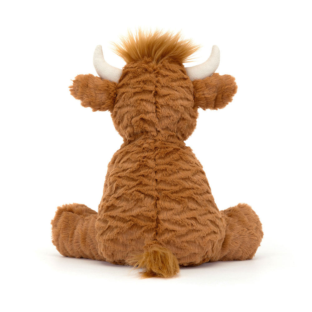 Jellycat Fuddlewuddle Highland Cow Plush Toy with Dust Cover Bag - Soft & Cuddly Stuffed Animal