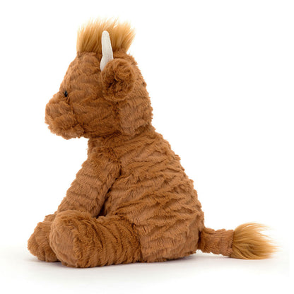 Jellycat Fuddlewuddle Highland Cow Plush Toy with Dust Cover Bag - Soft & Cuddly Stuffed Animal