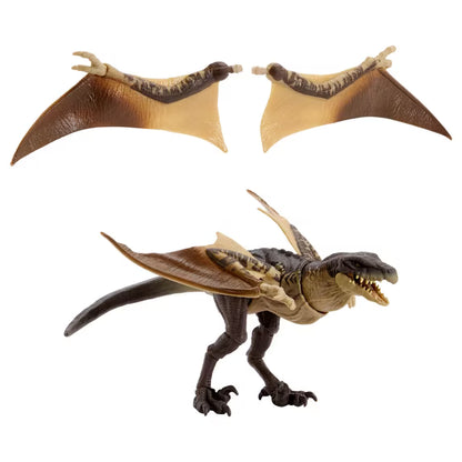 Dinosaur toy figure with wings on a white background