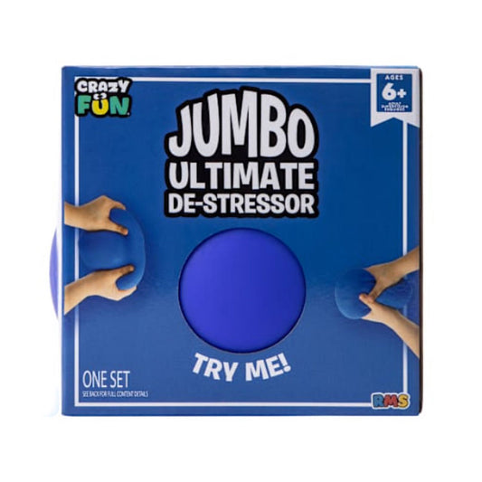 Crazy Fun Jumbo Ultimate De-Stressor Squish Ball - Blue
