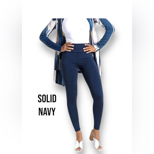 Lularoe Navy Blue Leggings TC Size 12-18