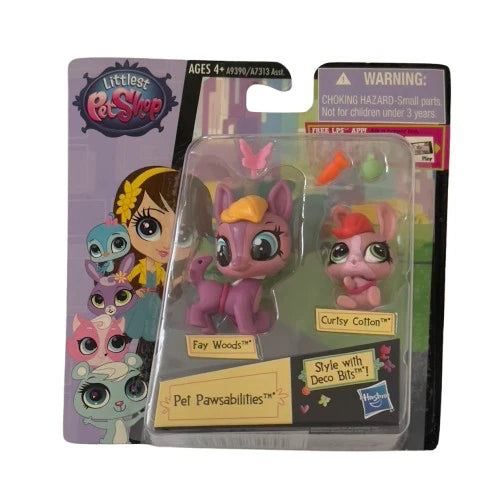 Littlest Pet Shop Pet Fay Woods #3753 & Curtsy Cotton #3754