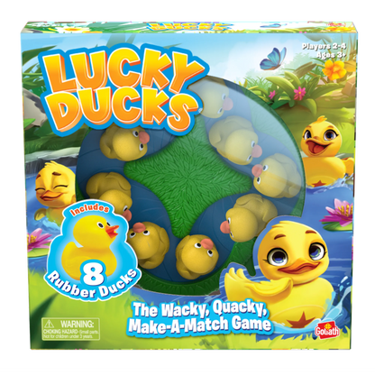 Box of Lucky Ducks board game with rubber ducks and colorful design