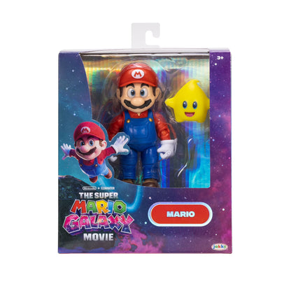 Jakks Pacific | Super Mario Galaxy Movie Mario Figure | 5-Inch with Luma Star