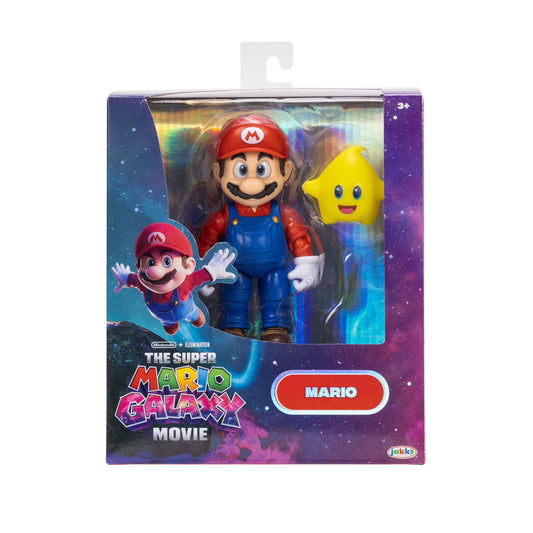 Jakks Pacific | Super Mario Galaxy Movie Mario Figure | 5-Inch with Luma Star