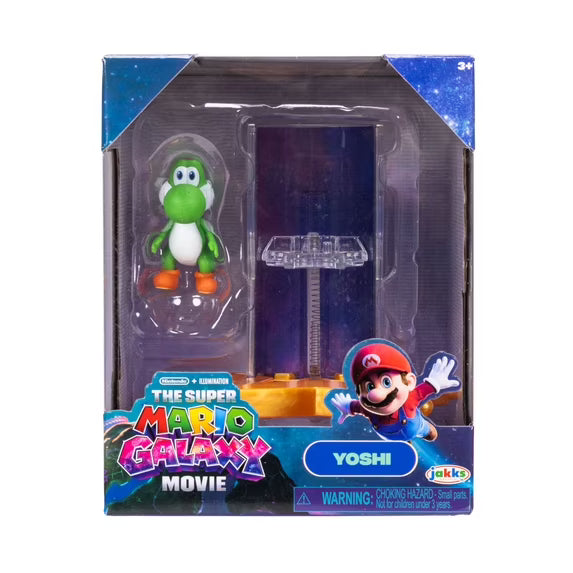 Super Mario Galaxy Movie | Yoshi 1.5" Action Figure W/ Star Launcher