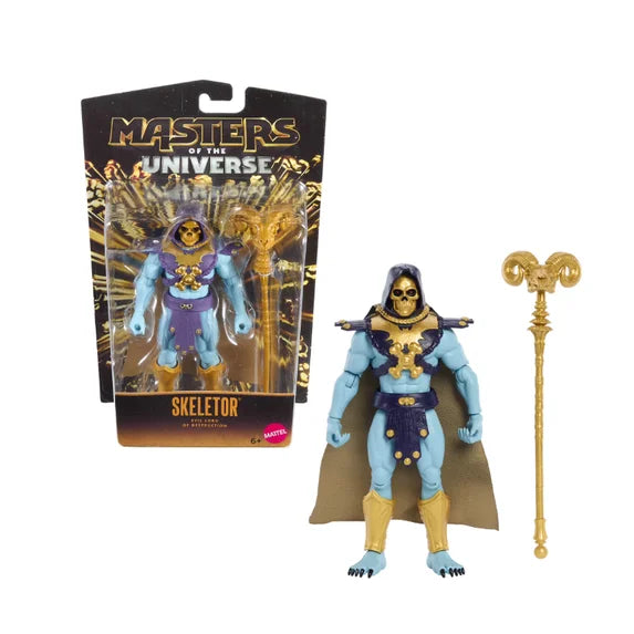 Masters of the Universe | Skeletor Action Figure | 5.5 Inch Posable with Cape | Alcala Face