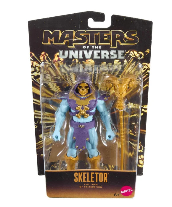 Masters of the Universe | Skeletor Action Figure | 5.5 Inch Posable with Cape | Alcala Face