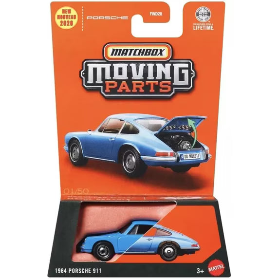 Matchbox | 1964 Porsche 911 | Moving Parts Die-Cast Collectible