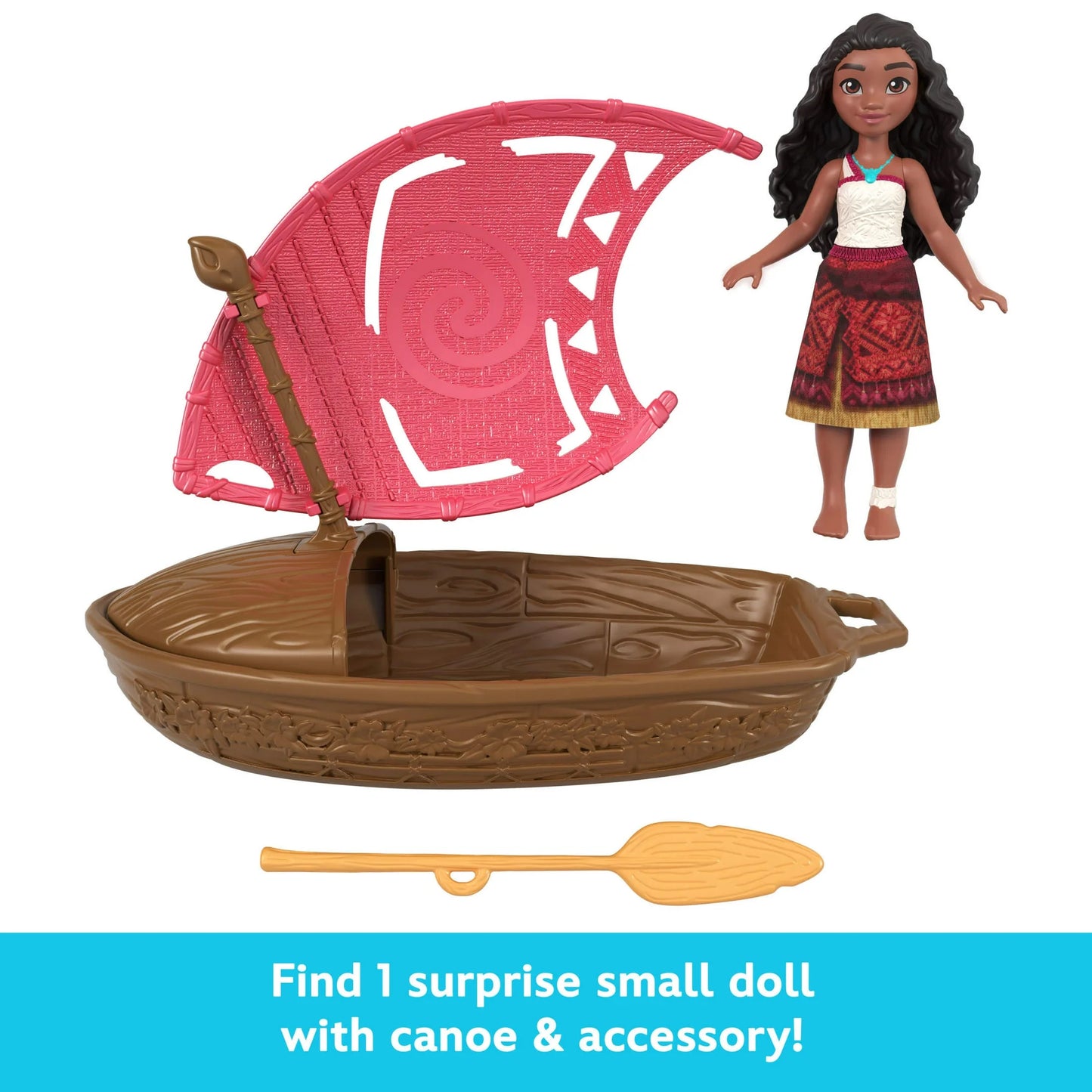 Disney Moana 2 Wayfinder Wonders with Surprise Small Doll, Canoe & Accessory