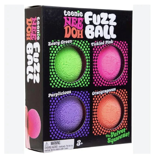 NeeDoh Teenie | Fuzz Ball | Pack of 4