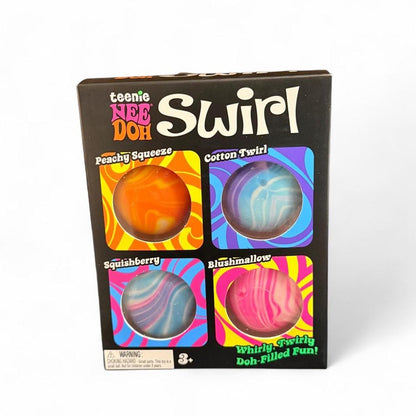 Schylling | NeeDoh Teenie Swirl | 4-Pack | Sensory Squish