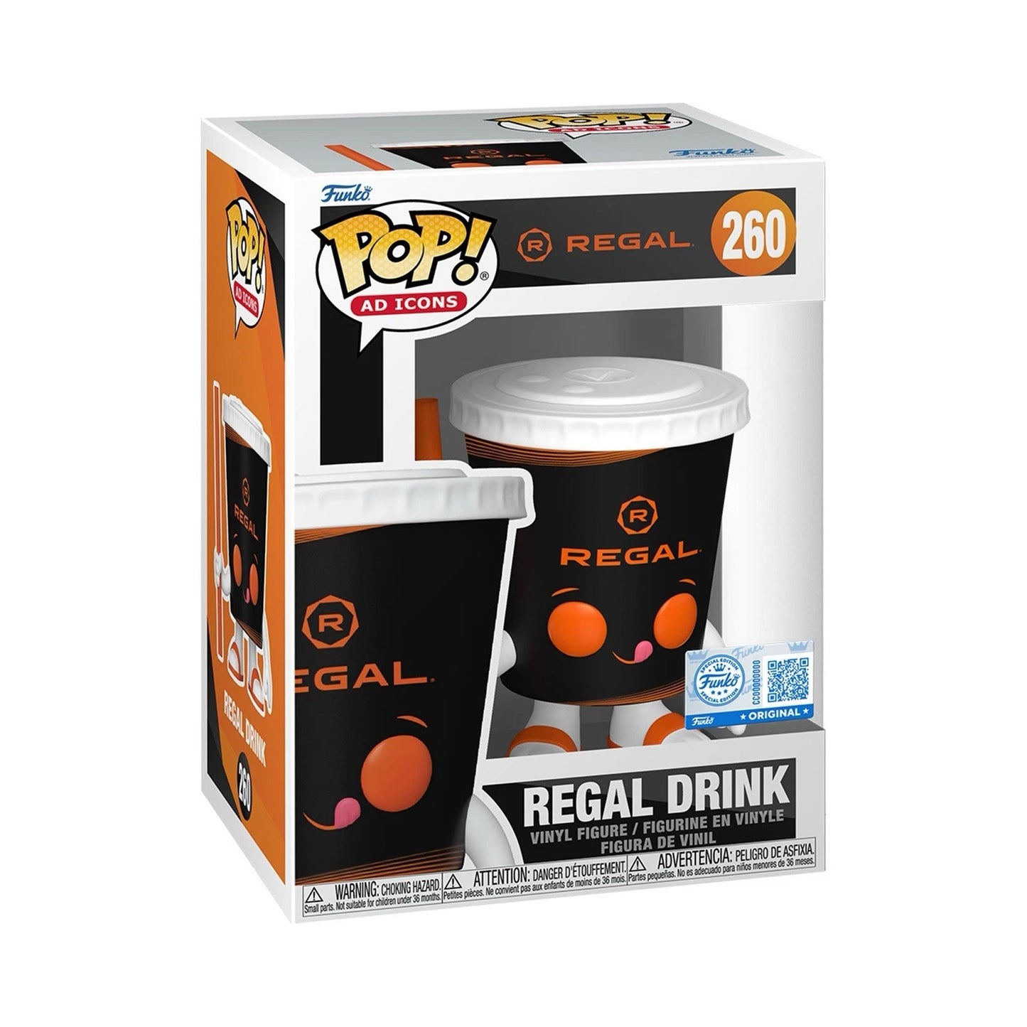 Funko Pop! vinyl figure of a Regal Drink character in packaging