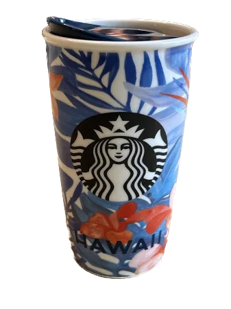 Starbucks 2015 Hawaii Hibiscus Flower Dot Collection Tumbler