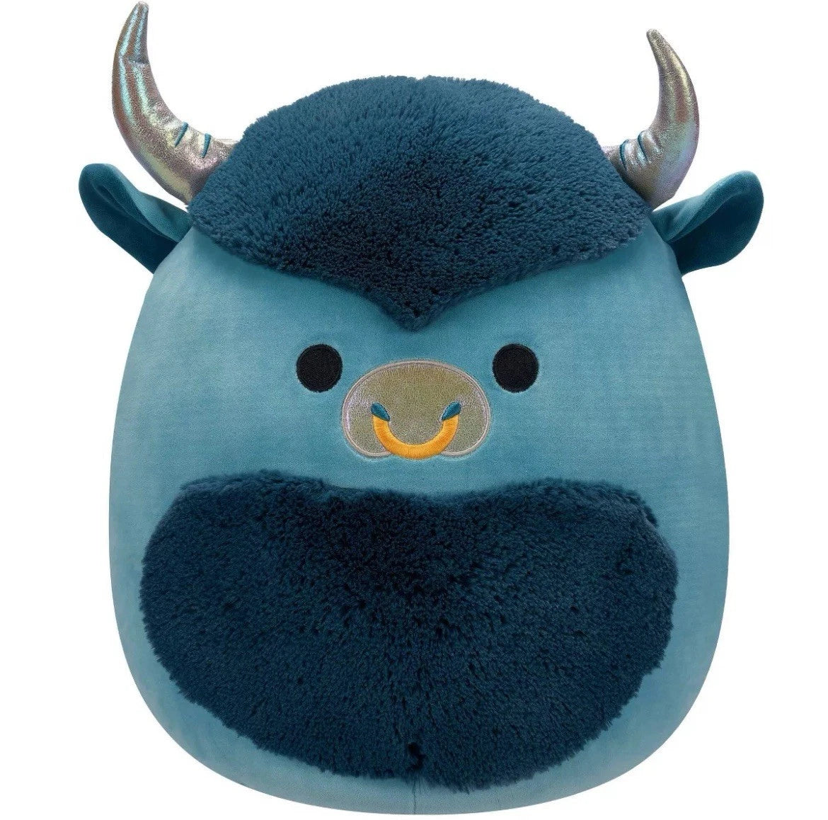 Squishmallows Isaiah 14" Bull - Teal and Silver Plush Toy