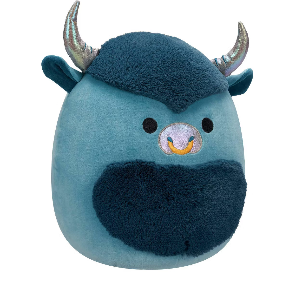 Squishmallows Isaiah 14" Bull - Teal and Silver Plush Toy