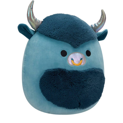 Squishmallows Isaiah 14" Bull - Teal and Silver Plush Toy