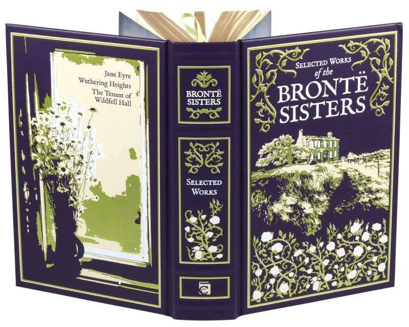 Book set titled 'Selected Works of the Bronte Sisters' with decorative cover design.