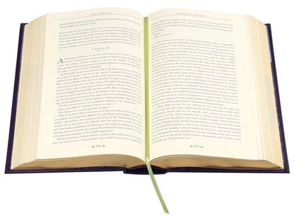 Open book with text on a white background