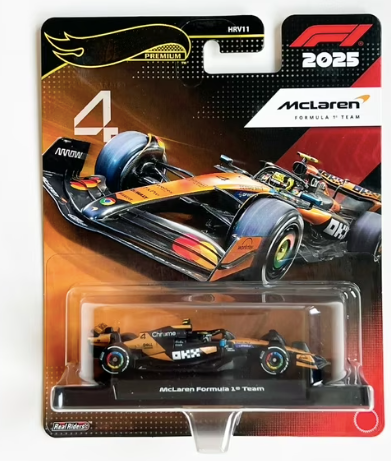 Mattel | Hot Wheels Premium McLaren Formula 1 Team Car | HRV11 | 1:64 Scale Die-Cast