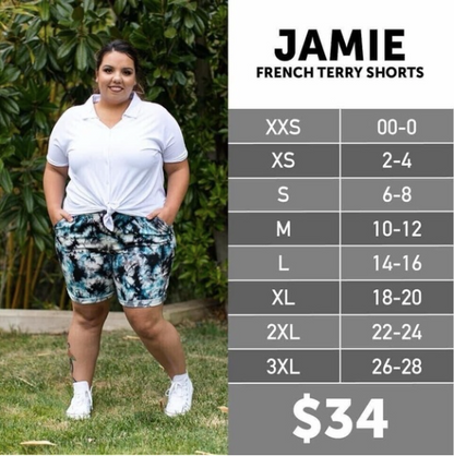 Lularoe Jamie Yellow French Terry Shorts