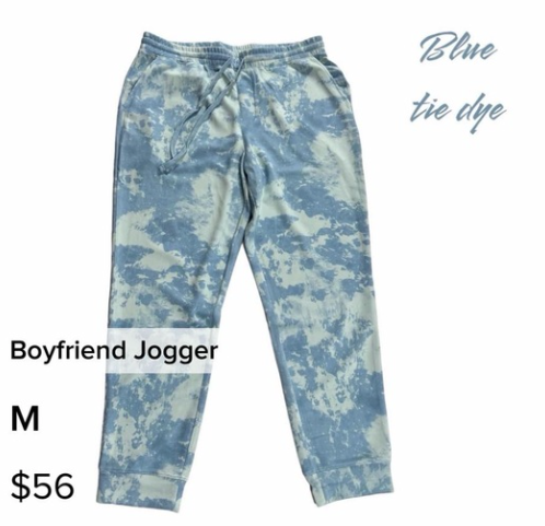 Lulaore Boyfriend Jogger M Tie Dye Blue Sweatpants
