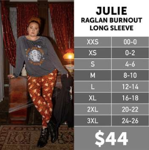 Lularoe Halloween Julie XL Longsleeve Shirt