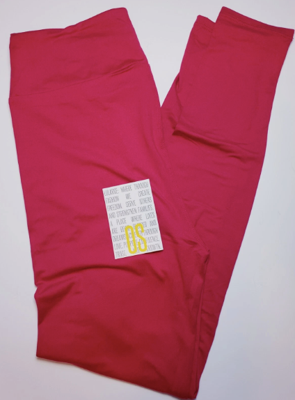 LuLaRoe OS Solid Hot Pink Leggings