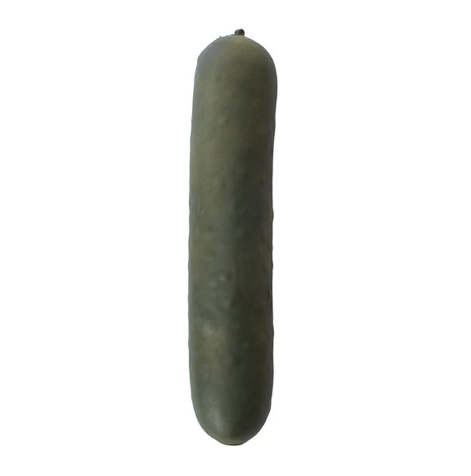 Green cucumber on a white background