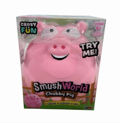 Crazy Fun Smushworld Chubby Pig Squishy Toy