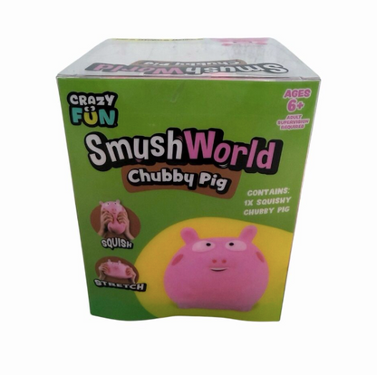 Crazy Fun Smushworld Chubby Pig Squishy Toy