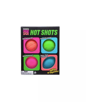 Teenie NeeDoh Hot Shots Squishy Fidget Stress Ball Pack